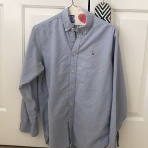 Ralph Lauren faded blue men’s button down shirt